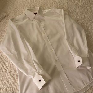 Eton french cuff cotton dress shirt 16x36
